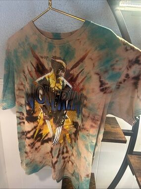 Marvel Wolverine Tie-Dye Tee - Teal & Brown